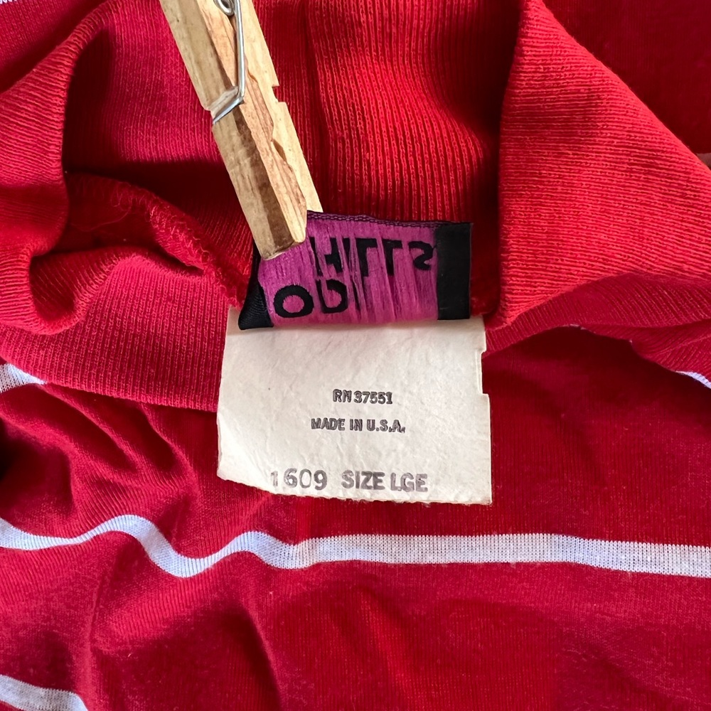VTG Red & White Stripe Belted T-Shirt Dress - Picture 4 of 14